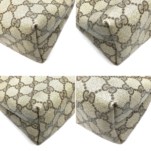 Gucci authentic brown monogram coated canvas tote bag - Picture 13 of 15